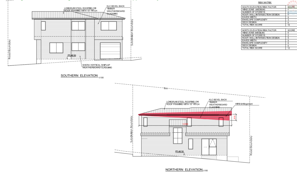 Approved building elevation drawings