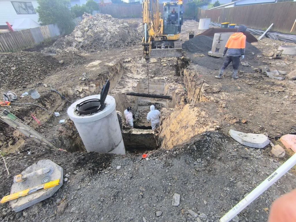 Public drainage excavation
