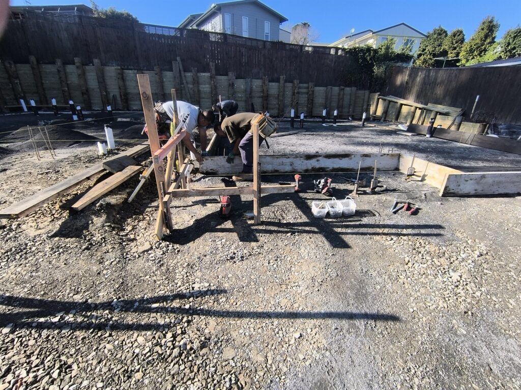 Reinforced concrete foundation works